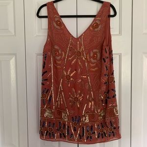 Free People Beaded Mini Dress